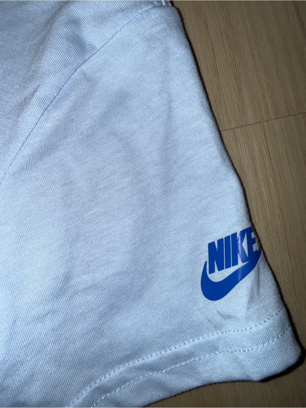 Nike Light Blue Kids Tee with White Swoosh and Wordmark